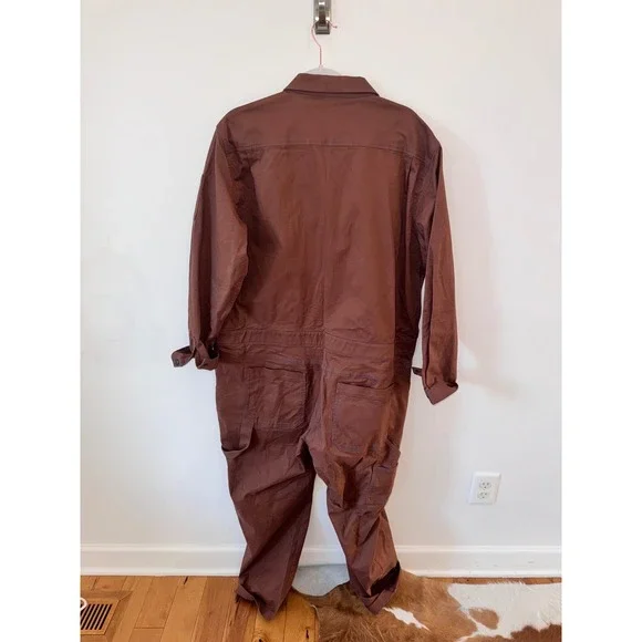 Wildfang Workwear Jumpsuit Brown Long‎ Sleeve Utility Coverall XXLarge